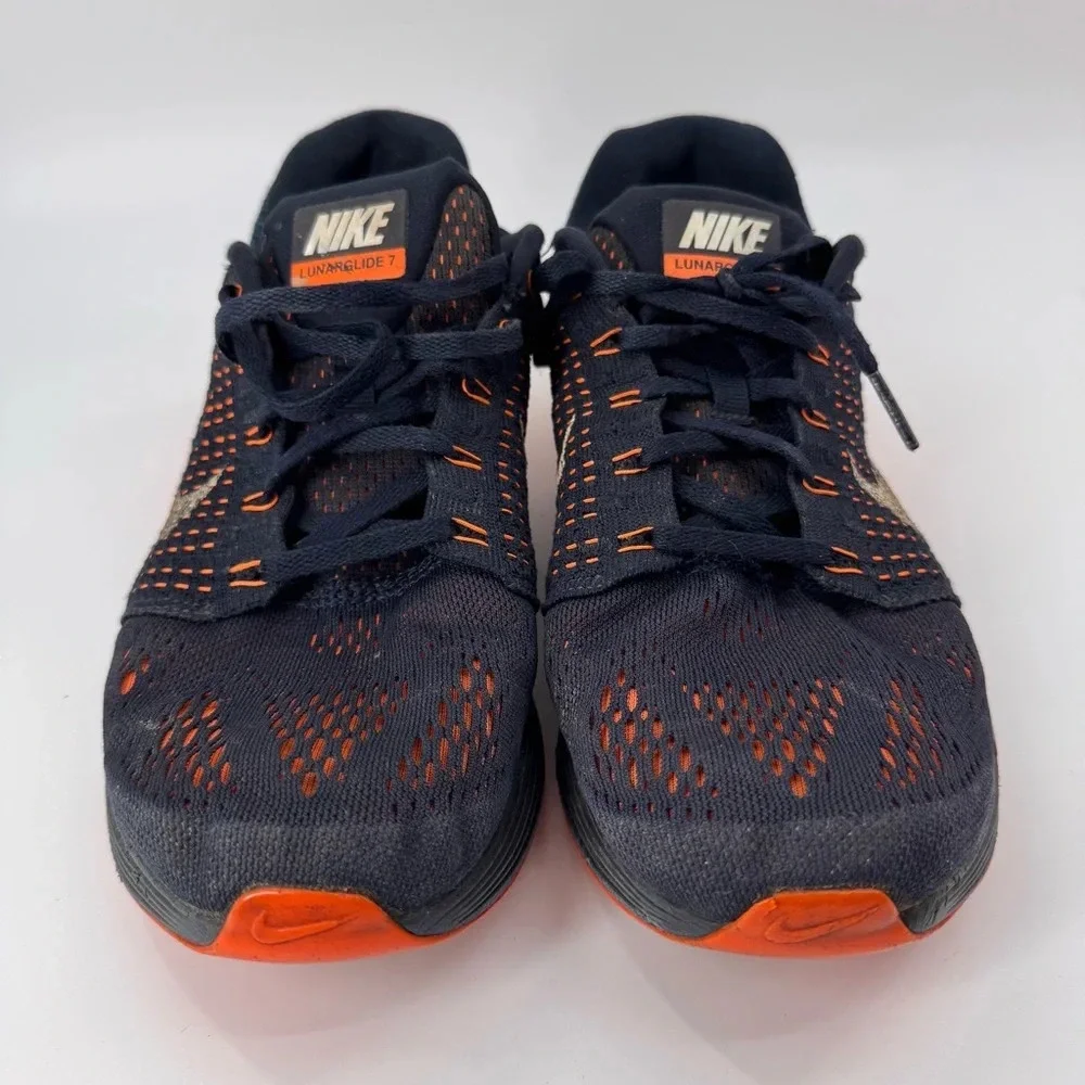 Nike Lunarglide 7 Men’s Running Shoes Dark Obsidian/Total Orange Size US 8.5 - Picture 2 of 7